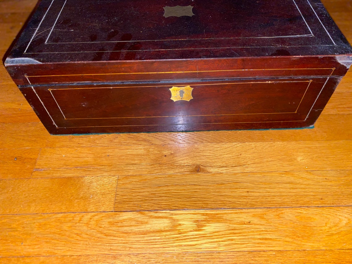 georgian period english mahogany lap writing desk - view 2