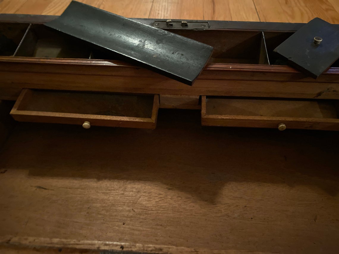 georgian period english mahogany lap writing desk - view 5