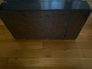 Antique Victorian Rosewood Lap Desk - Bottom of Desk