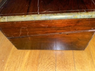 Antique Victorian Rosewood Lap Desk - Side View