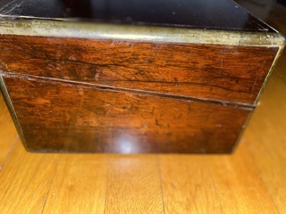 Antique Victorian Rosewood Lap Desk - Side View