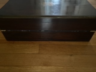 Antique Victorian Rosewood Lap Desk - Back of Closed Desk
