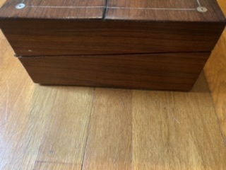 Antique Lap Desk with Green Velvet Slope