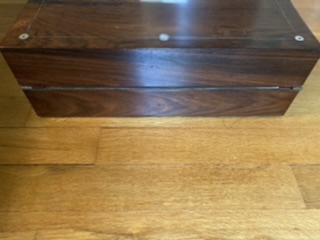 Antique Lap Desk with Green Velvet Slope