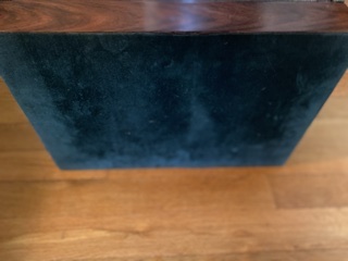 Antique Lap Desk with Green Velvet Slope