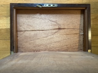 Antique Lap Desk with Green Velvet Slope